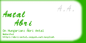 antal abri business card