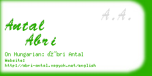 antal abri business card